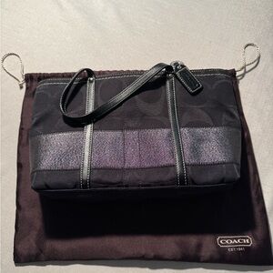 Coach Black and Iridescent Wristlet
